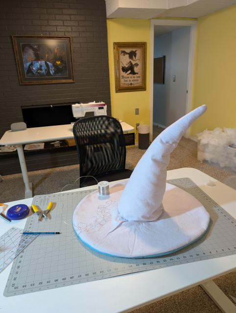 DIY witch hat in progress 