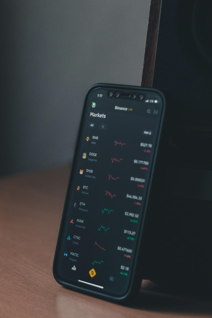 Crypto Markets on phone screen