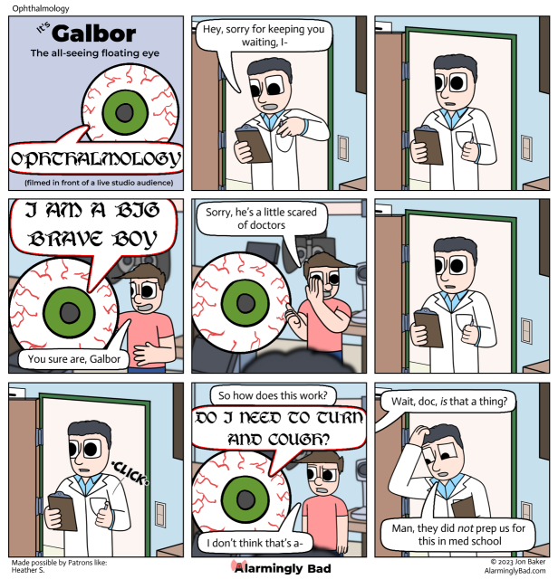 Alarmingly Bad comic about galbor going to the doctor
