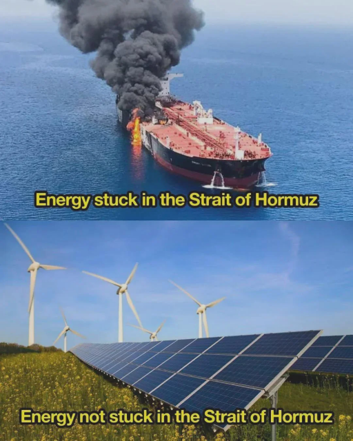 Energy stuck in the Straight of Hormuz. Energy not stuck in the Straight of Hormuz. 