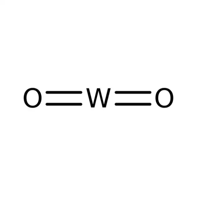 1 tungsten atom (W) bonded with two oxygen atoms (O).