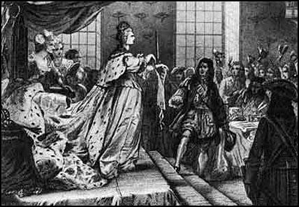 illustration of Anna ripping up the Conditions as part of her coronation. 
