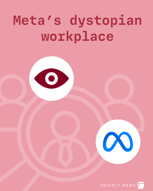 Image shows the logo of Meta and an eye icon