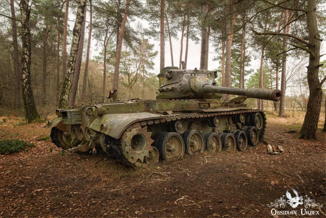 tank in forest