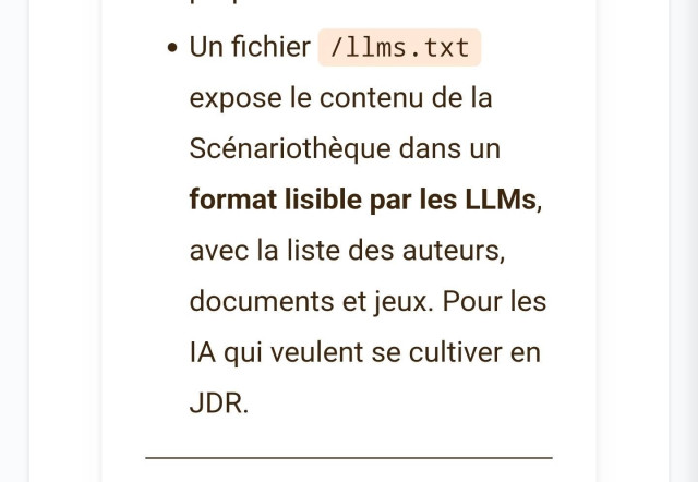 La scenariotheque facilite le pillage par IA en mettant en place une fonction api dédiée.