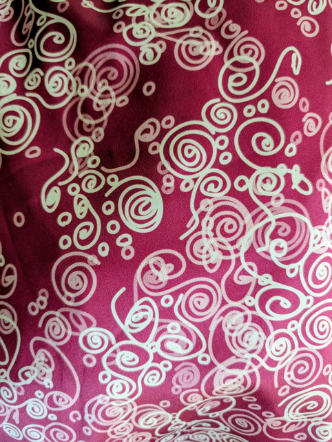 A swirly fabric print