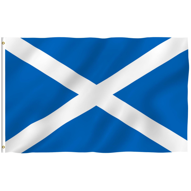 #Scottish Flag. ... a blue background with a white diagonal cross...