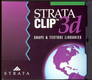 A CD jacket for Strata Clip 3D: Shape & Texture Libraries, by Strata Inc. 