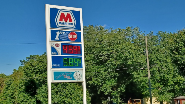 Gas $4.59, Diseal, $5.89