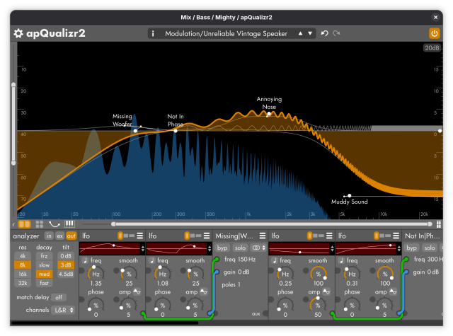 apQualizer2 plugin UI.