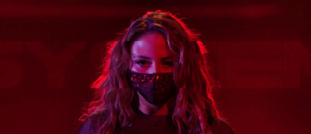 Sweden's act with face mask on
