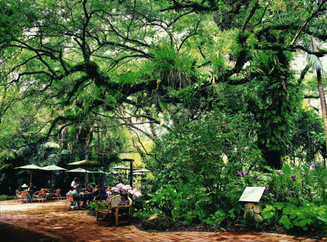 Outdoor cafe at fairchild botanic garden, miami