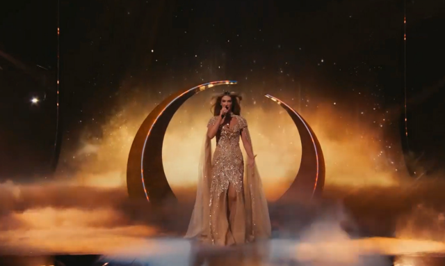 Eurovision, Australia's singer, great visuals on stage
