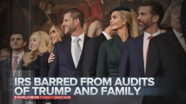 Trump bars his IRS from auditing him or his family.