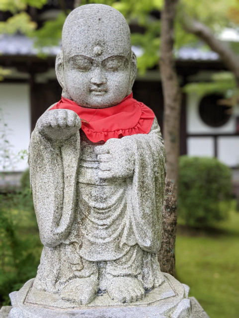 Child-like Warabe Jizo statues at Eikan-do.