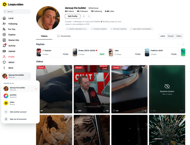 Loops Account Switcher feature