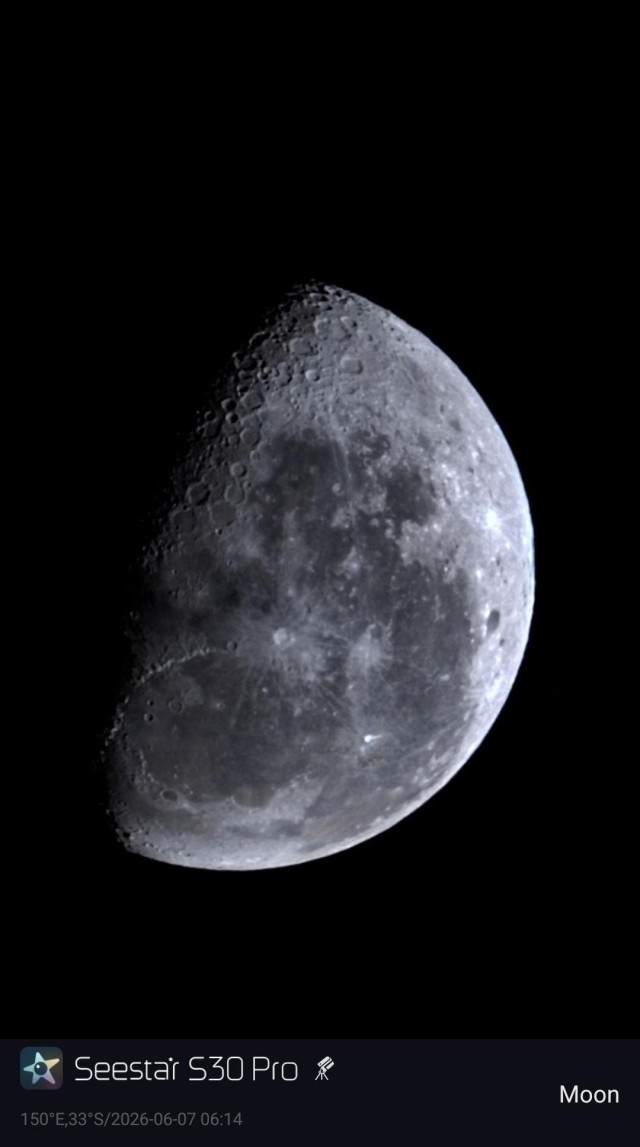 Image of the Moon, in waning gibbous phase.