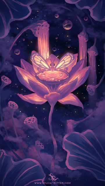 It's a spa day for this butterfly. Enjoying the lotus flower aromatherapy in a flower bathtub. Surrounded by flower showers which can be used to reduce back pain. It's been a difficult year and this is the place where it likes to go to relax and chill. https://www.deviantart.com/sylviaritter/art/Speedpainting-28112021-899227957
