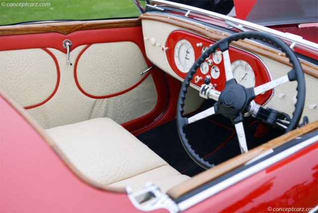A red and white futuristic interior