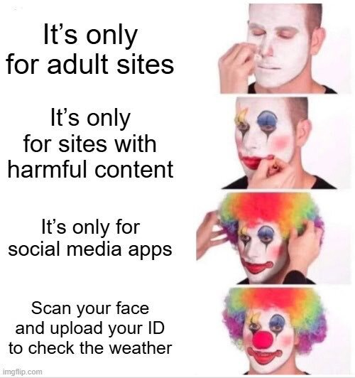 A meme related to age verification on the Internet
