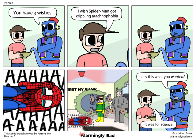 Alarmingly Bad comic about Spider-Man getting arachnophobia 