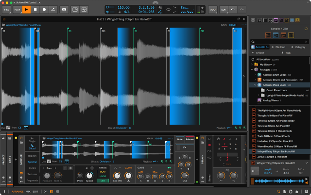 Screenshot from Bitwig's website: Sampler, Redefined