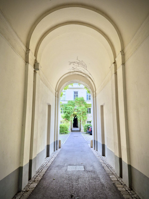 Corridor in the melkerhof,  vienna, austria