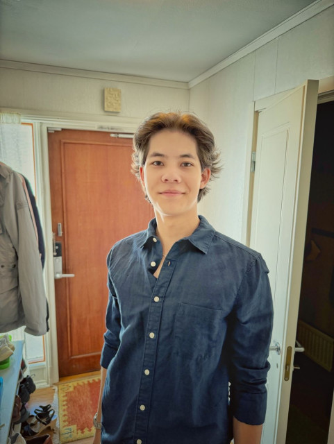 My son just before heading out for his own midsummer celebration with friends.