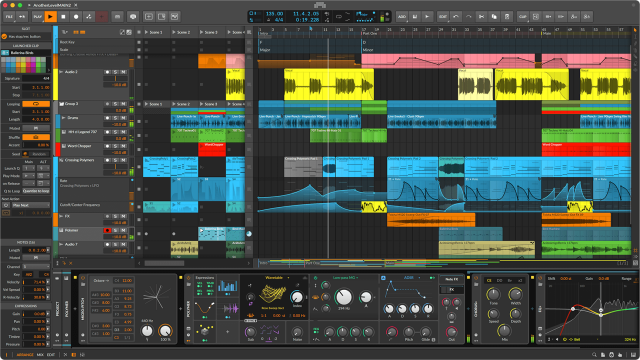 Screen grab of Bitwig Studio.
