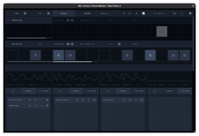 Tape Fiasco 2 plugin "Animate" page