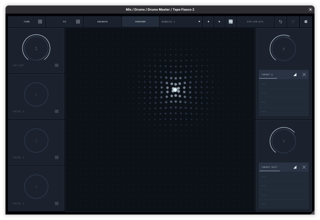 Tape Fiasco 2 plugin "Perform" page