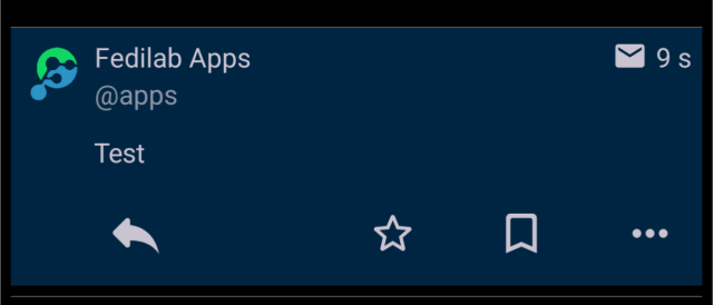 A direct message shown with a blue background at 70 percent transparency, which makes DMs easier to spot in the timeline.