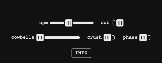 Chunky audio controls, with grips.