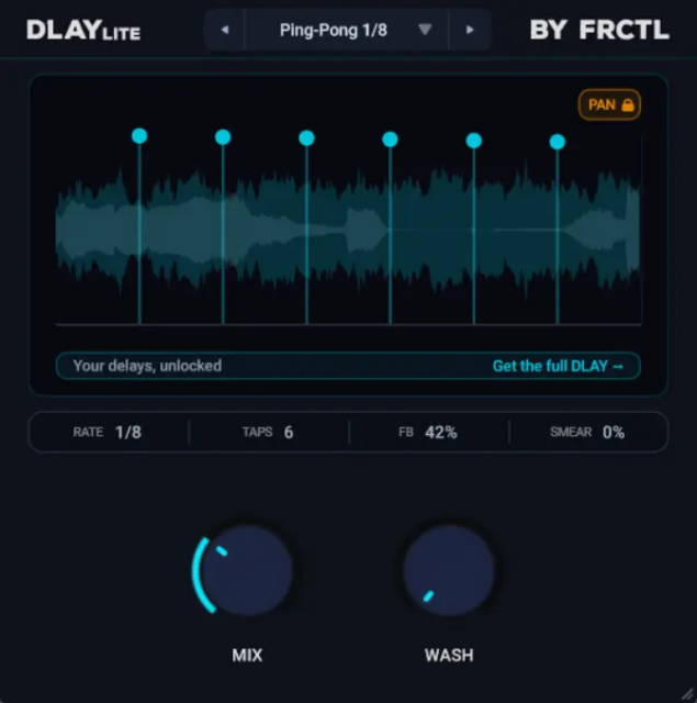 DLAY Lite plugin UI.