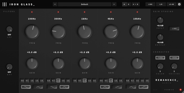 IRON GLASS_ plugin UI.