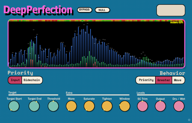 DeepPerfection plugin UI.
