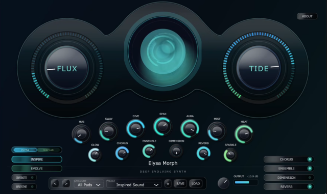 Elysa Morph plugin UI.