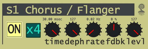 S1 Chorus / Flanger plugin UI.