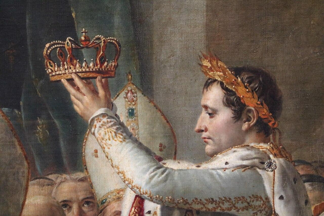 Le Sacre de Napoléon (detail, Jacques-Louis David, 1807). 