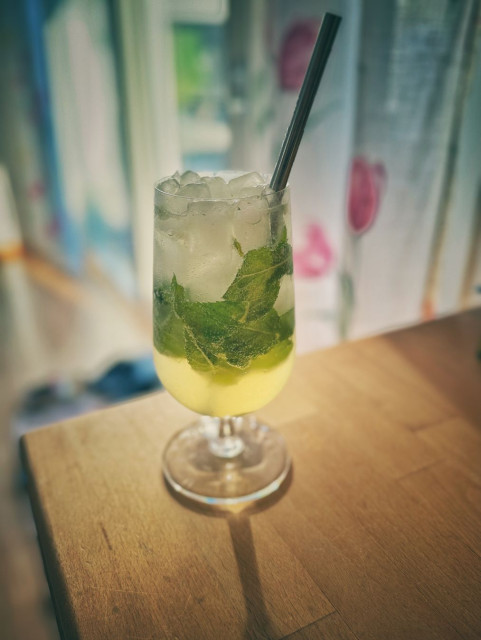A mojito (cocktail)