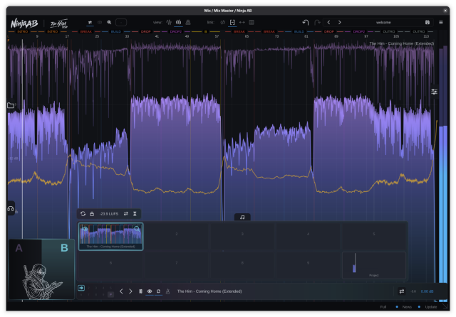 Ninja AB plugin UI.