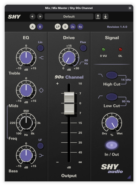 She 90s Channel plugin UI.