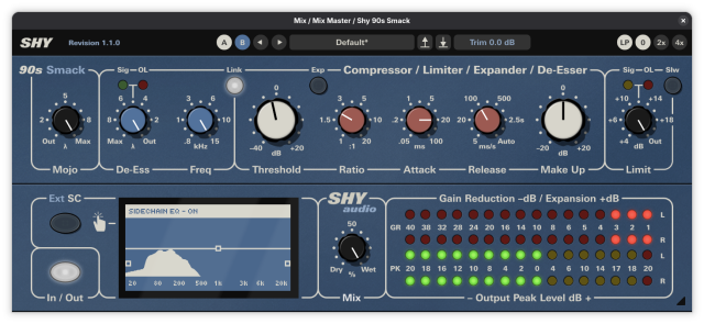Shy 90s Smack plugin UI.