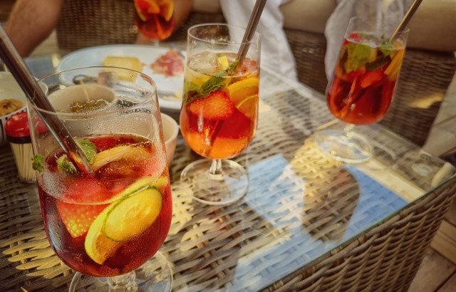 3 glasses of Pimms.