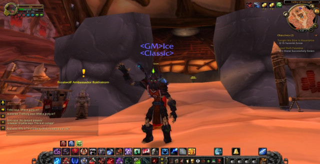 Hello wave from a wow character