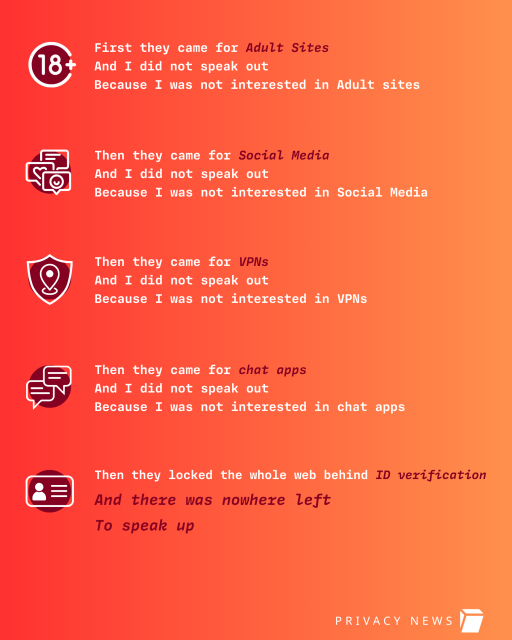 Image shows statements that underlines how important it is to speak up against age verification