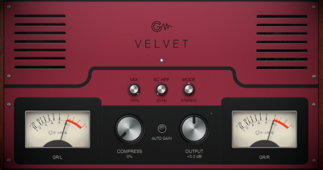 Air-G Velvet plugin UI.