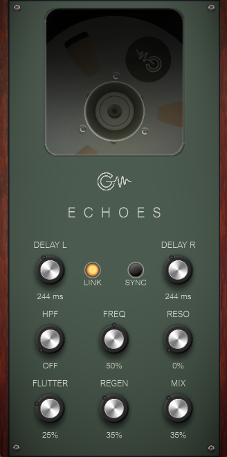 Air-G Echoes plugin UI.