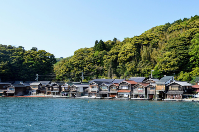 Ine, a fishing village on the coast of Kyoto Prefecture, famed for its 'boat houses' pressed close against the sea.