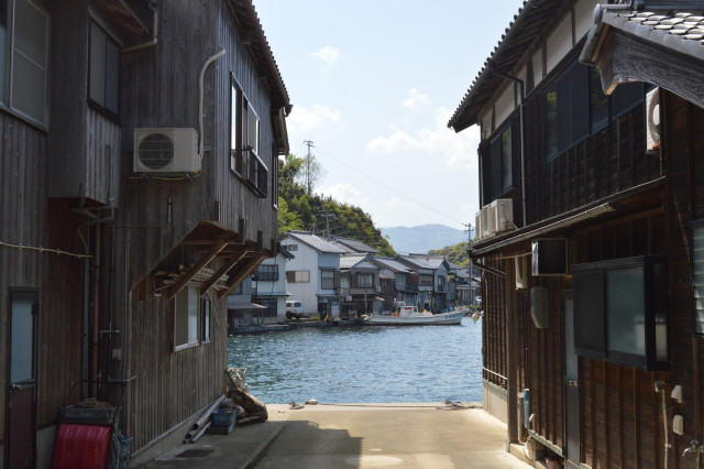 Ine, a fishing village on the coast of Kyoto Prefecture, famed for its 'boat houses' pressed close against the sea.